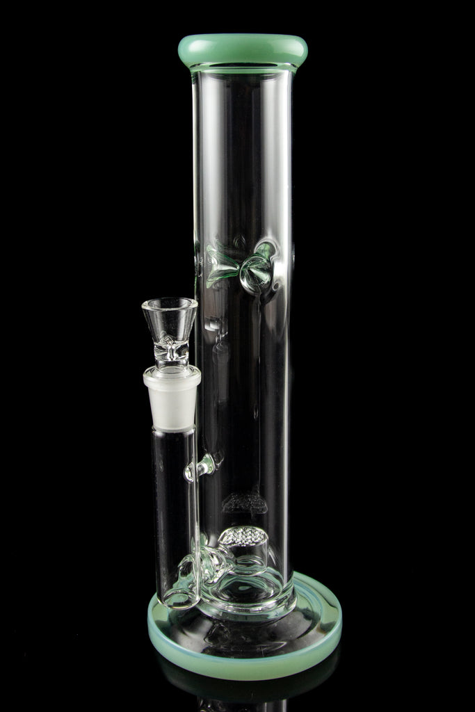 Straight Neck Clear 12 Inch Ice Catcher USA Glass Bong