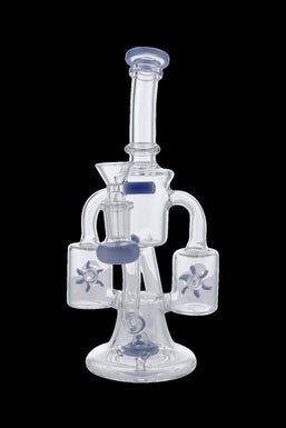 Dual Propeller Perc Recycler Bong