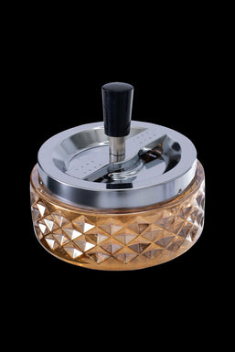 Fujima Gem-Cut Glass Spinning Ashtray