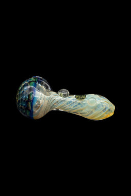 LA Pipes "The Hive" Honeycomb Color Changing Glass Pipe