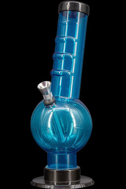 JM Plastics Acrylic Angled Neck Straight Tube Bubble Bong