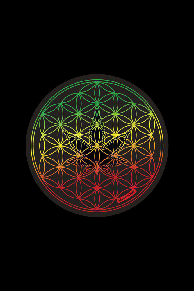 FLOWER OF LIFE RASTA DAB MATS – StonerDays