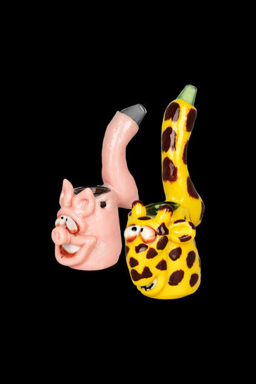 3D Painted Stoned Animal Bubbler - 3D Painted Stoned Animal Bubbler