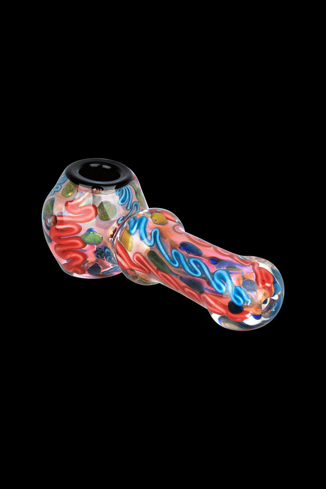 Swirl & Fumed Bulged Spoon 3.5 Inch Hand Pipe - Assorted