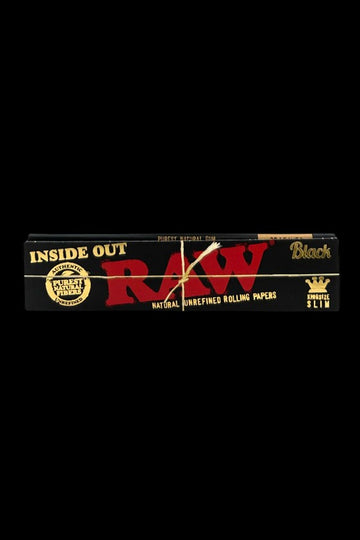 RAW Black Inside Out King Size Slim Rolling Papers - RAW Black Inside Out King Size Slim Rolling Papers