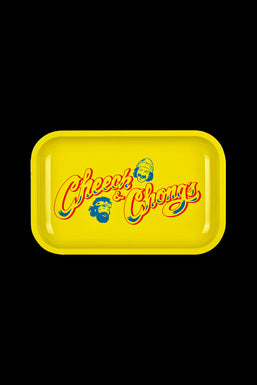 Cheech & Chong x Pulsar Metal Rolling Tray - Yellow Logo