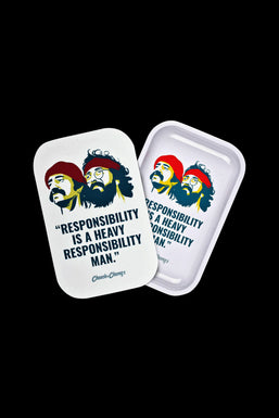 Cheech & Chong x Pulsar Metal Rolling Tray with Lid - Responsibility