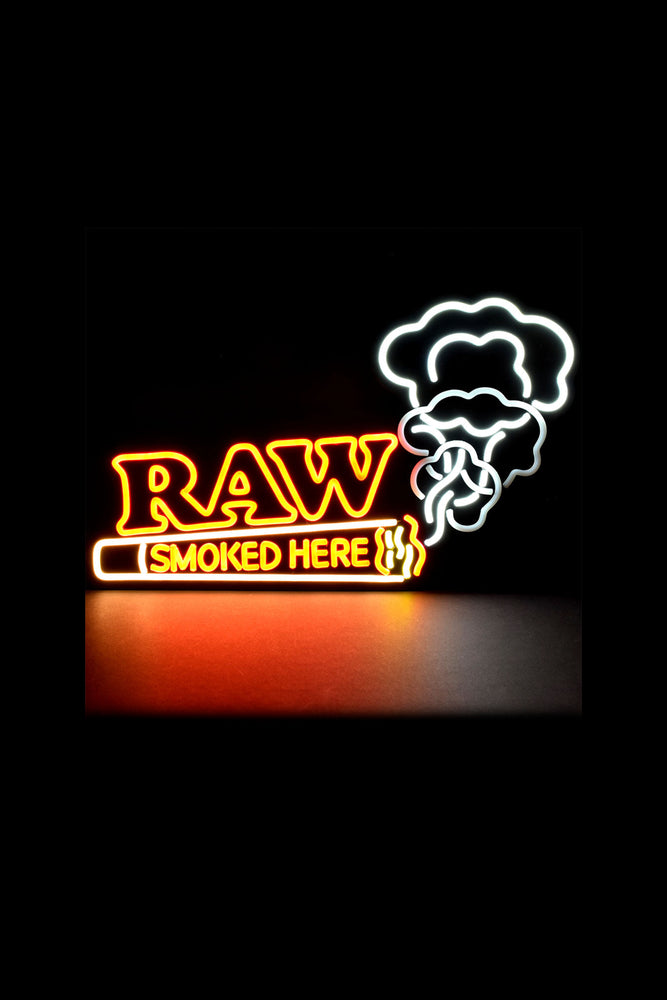 RAW Smoked Here LED Sign - Smoke Cartel