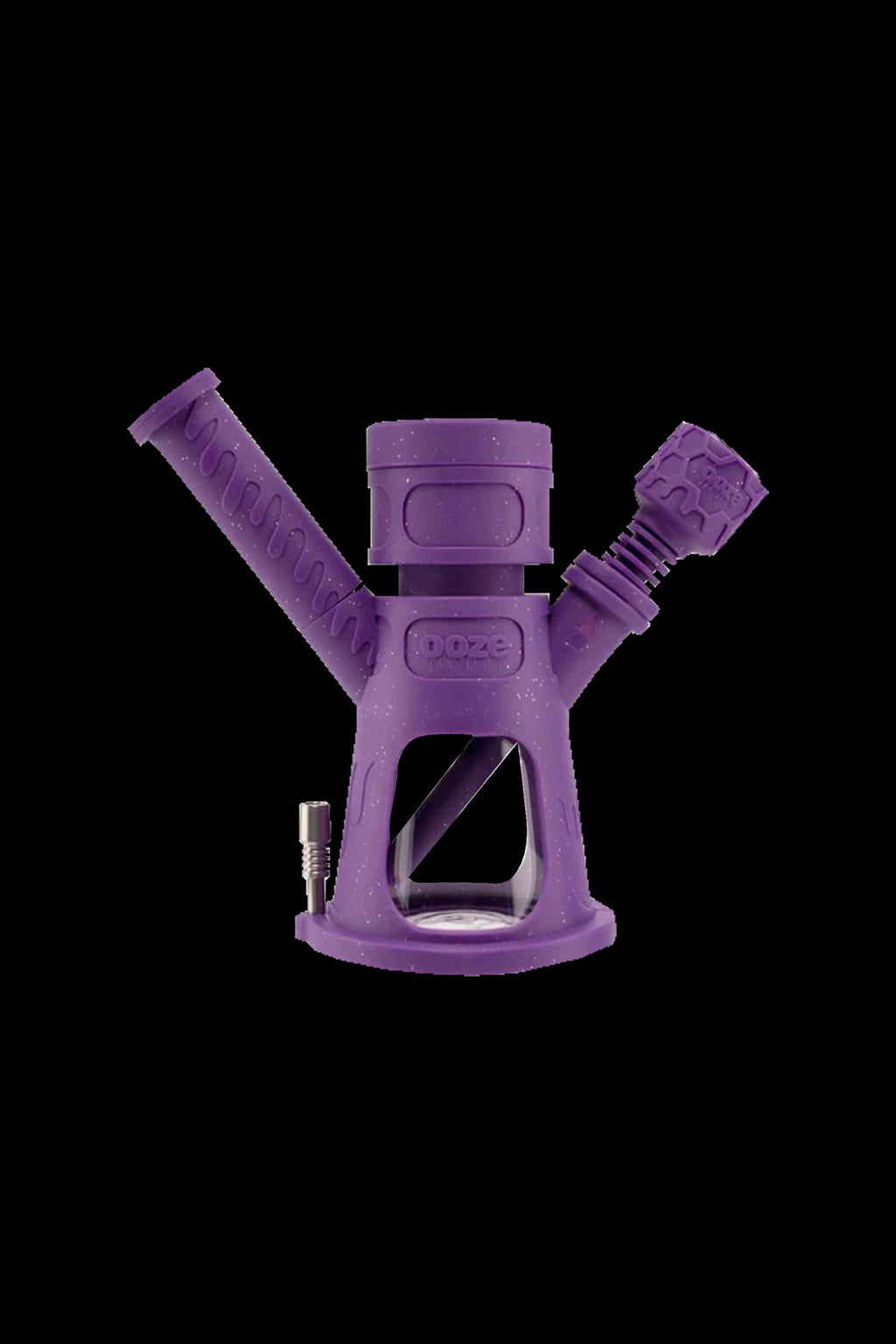 Ooze Hyborg Silicone Glass 4-in-1 Hybrid Water Pipe and Dab Straw