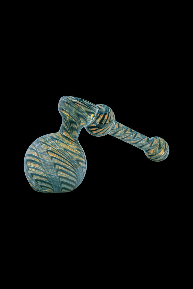 Color Raked Fumed Sherlock Bubbler Pipe (Various Colors)