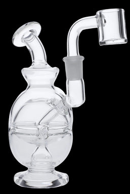 Glass Bubbler Pipe w/10mm Male Quartz Banger