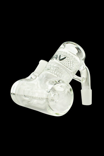 MAV Glass Double Honey Disc Inline Ash Catcher - MAV Glass Double Honey Disc Inline Ash Catcher