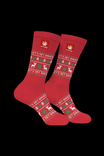 StonerDays Let's Get Baked Ugly Christmas Socks - StonerDays Let's Get Baked Ugly Christmas Socks