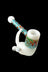 Crush Fang Bubbler Pipe w/Dual Galaxy Marbles - Crush Fang Bubbler Pipe w/Dual Galaxy Marbles