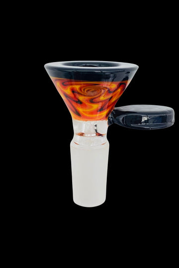 MAV Glass Flat Handle Full Wig Wag Cone Bong Bowl - MAV Glass Flat Handle Full Wig Wag Cone Bong Bowl