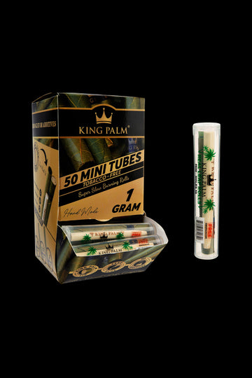 King Palm Single Leaf Tubes 50ct Dispenser – Mini Size - King Palm Single Leaf Tubes 50ct Dispenser – Mini Size