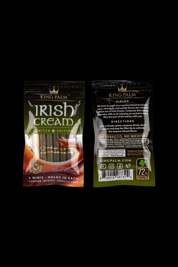 King Palm Irish Cream Mini Flavor Pre Rolled Leaf Tubes - 5 Pack - King Palm Irish Cream Mini Flavor Pre Rolled Leaf Tubes - 5 Pack