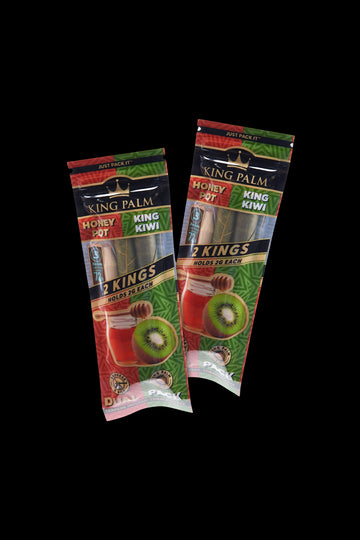 King Palm King Size Honey & Kiwi Dual Flavor Pre Rolled Leaf Tubes - 2 Packs of 2 - King Palm King Size Honey & Kiwi Dual Flavor Pre Rolled Leaf Tubes - 2 Packs of 2