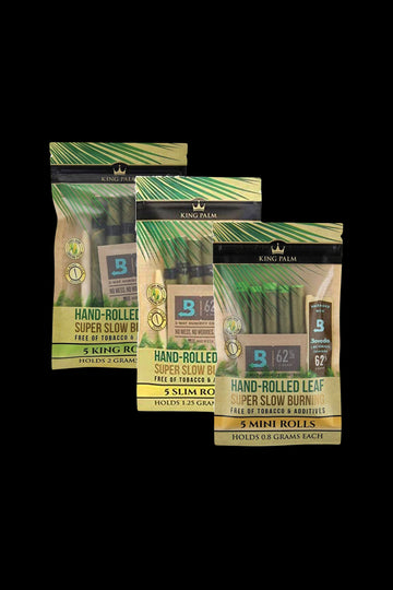 King Palm Natural Pre Roll Palm Leaf Tubes - Mixed Size Bundle 3 Packs of 5 - King Palm Natural Pre Roll Palm Leaf Tubes - Mixed Size Bundle 3 Packs of 5