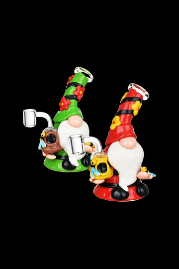 Flower Gnome Glass & Enamel Dab Rig - Flower Gnome Glass & Enamel Dab Rig