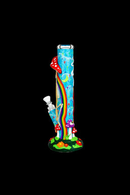 Sneaky Skeleton and Watchful Fungi Glow In Dark Tube Water Pipe