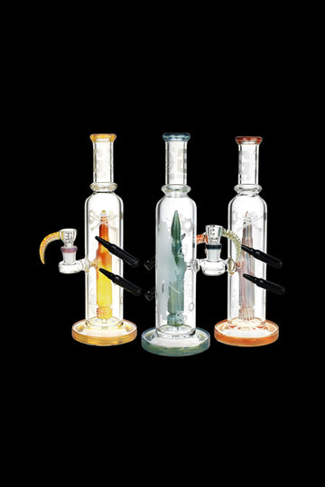 EG Glass Dual Bullet Tube Glass Water Pipe - EG Glass Dual Bullet Tube Glass Water Pipe