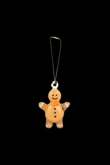 Santa's Secret Hangable Glass Christmas Ornament Hand Pipe - Gingerbread Person - Santa's Secret Hangable Glass Christmas Ornament Hand Pipe - Gingerbread Person