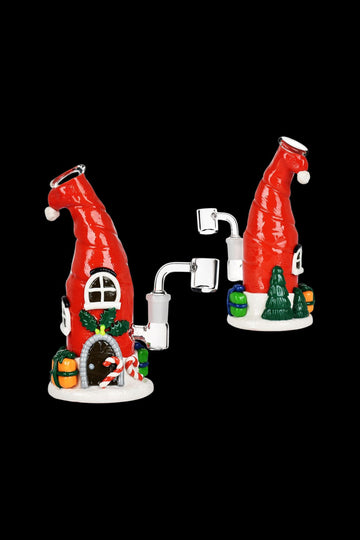 Santa Cap Elf House Resin On Glass Dab Rig - Santa Cap Elf House Resin On Glass Dab Rig