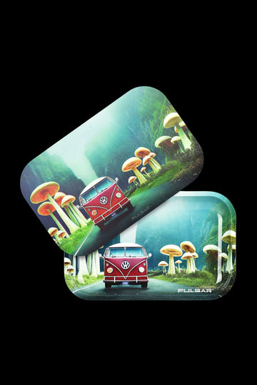 Pulsar Metal Rolling Tray w/ 3D Lid  - Camper Van Shroom Trip - Pulsar Metal Rolling Tray w/ 3D Lid  - Camper Van Shroom Trip