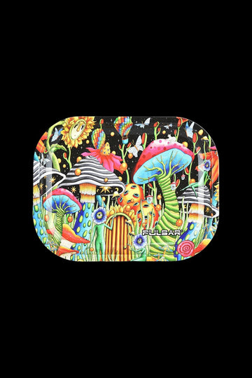 Pulsar Mini Metal Rolling Tray - Garden of Cosmic Delights - Pulsar Mini Metal Rolling Tray - Garden of Cosmic Delights