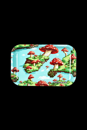 Pulsar Metal Rolling Tray - Floating Mushrooms - Pulsar Metal Rolling Tray - Floating Mushrooms