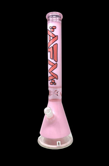 AFM Glass Pulsar Pink Glass Beaker Bong - AFM Glass Pulsar Pink Glass Beaker Bong