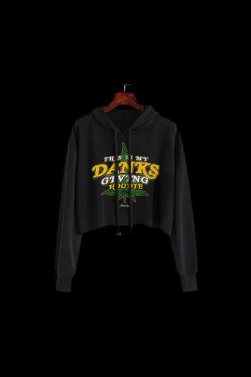 StonerDays This Is My Danksgiving Crop Hoodie - StonerDays This Is My Danksgiving Crop Hoodie