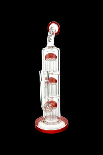 AFM Glass Triple Arm Perc Glass Water Pipe - AFM Glass Triple Arm Perc Glass Water Pipe