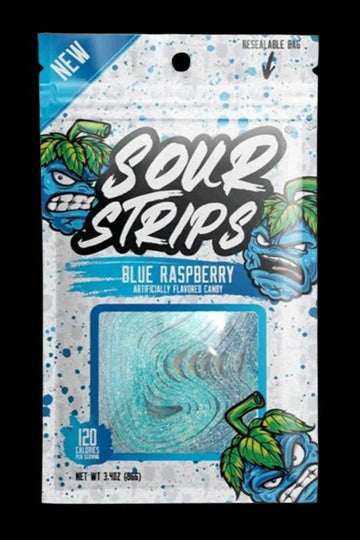 Sour Strips - Blue Raspberry Candy Strips - Sour Strips - Blue Raspberry Candy Strips