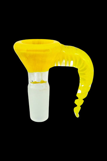 Lucky Goat Yellow Swirl Horn Bong Bowl - Lucky Goat Yellow Swirl Horn Bong Bowl