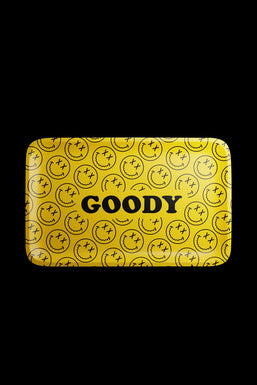 Goody Glass Yellow Pattern Face Rolling Tray