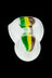 G-Spot Glass Spoon Pipe - White Rasta