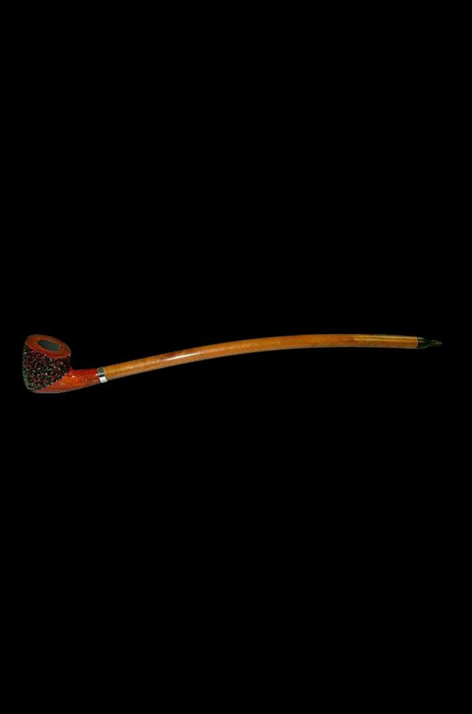 Shire Pipes Engraved Curved Stem Cherry Wood Pipe