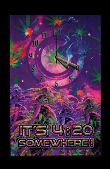 Blacklight Poster - It's 4:20 Somewhere