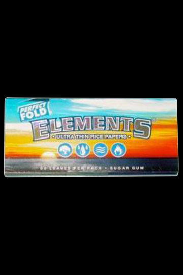 Elements Ultra Thin Perfect Fold Rice Rolling Papers - 25 Pack