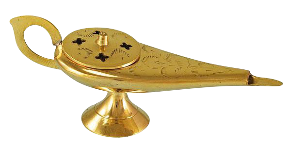 Brass Aladdin Lamp 6L (Genie Lamp) For Incense Cone Burner – Shop Cosmic  Healing