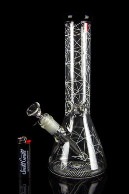 Famous Brandz Glass Beaker Ice Bong - Space