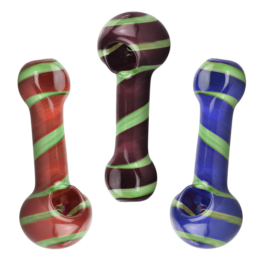 Candy Cane Swirl Spoon Hand Pipe (2 – 3 inches)