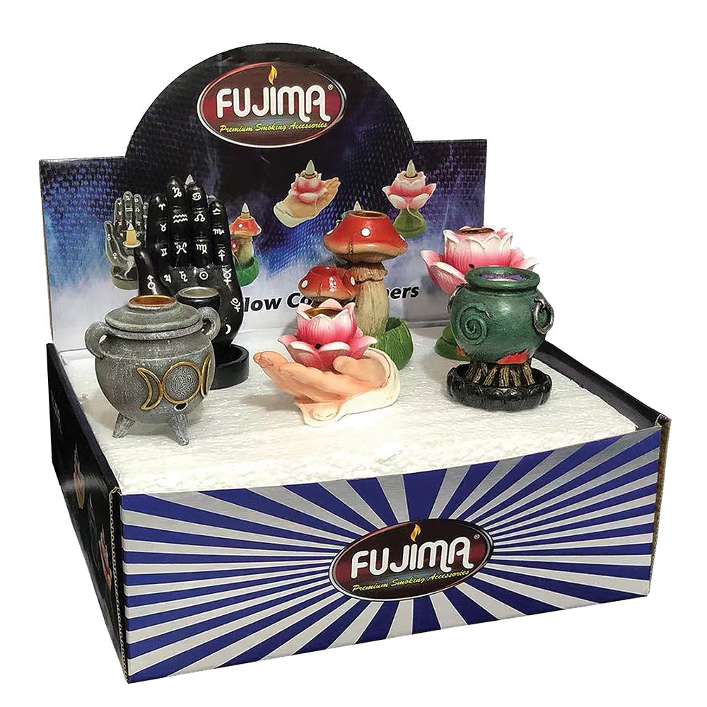 Fujima Mini Backflow Incense Burner - 6 Pack