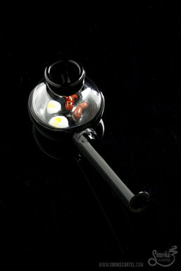 The 🍳 "Wake & Bake" Frying Pan Glass Hand Pipe