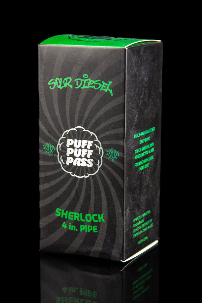 Puff Puff Pass Sherlock Pipe - Sour Diesel Strain Pipe — Canna Cabana