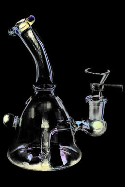 Handbell Iridescent Glass Water Pipe