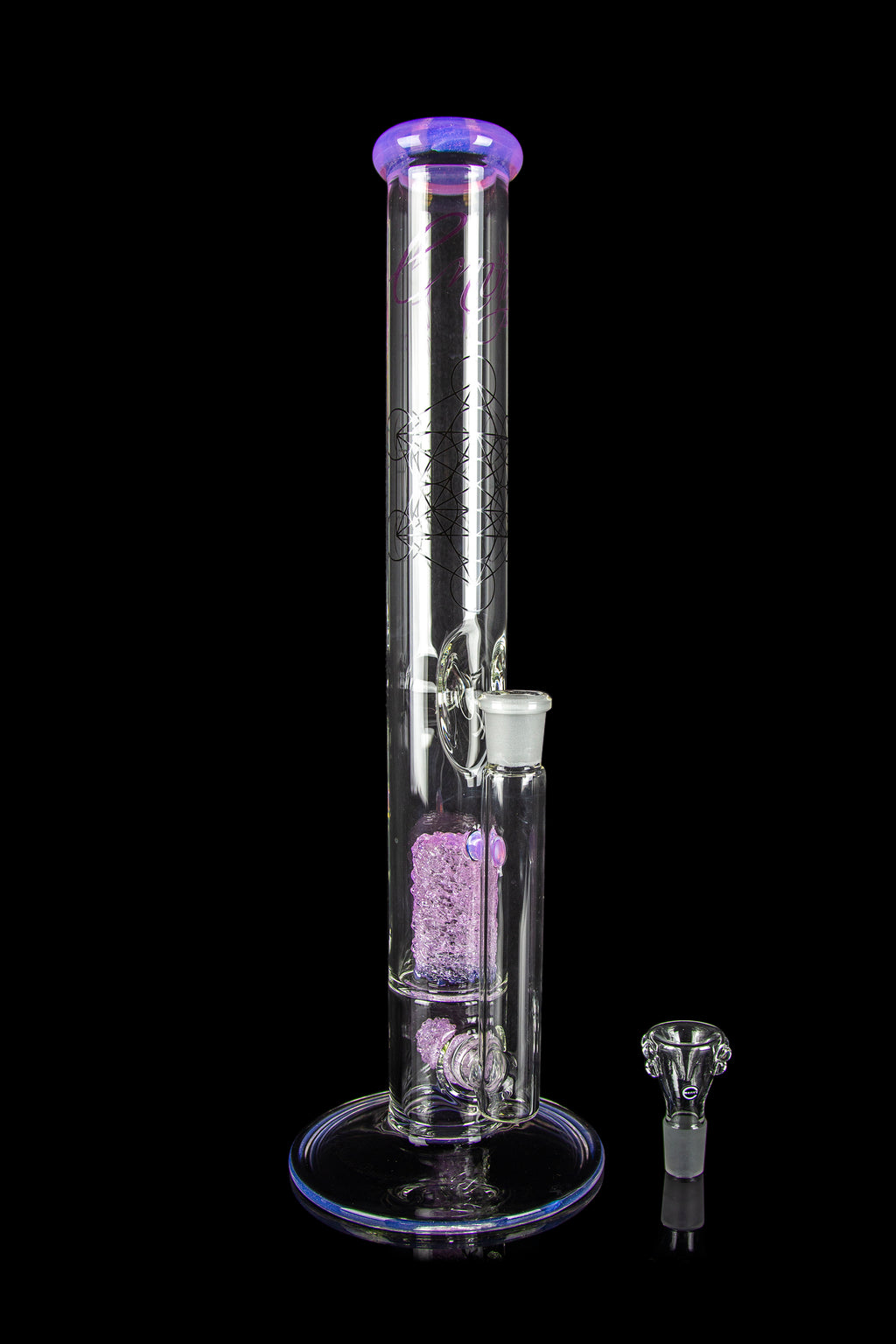Envy Glass 17 Straight Shooter with Dual Colored Pop Rocks Perc