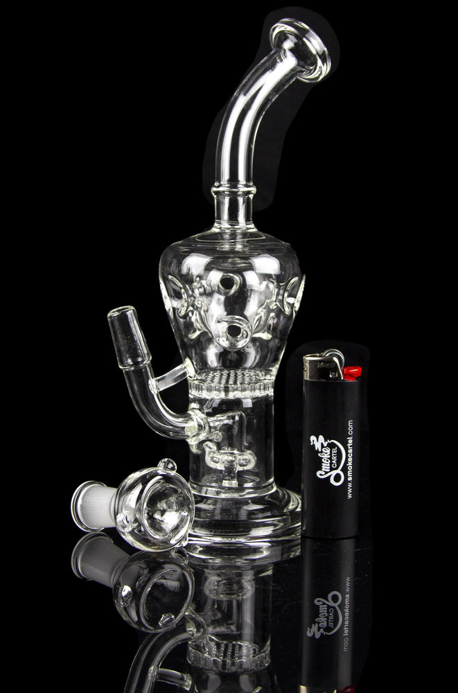 Honeycomb & Circ Perc Fab Egg Oil Rig The Popper